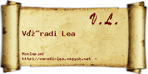 Váradi Lea névjegykártya