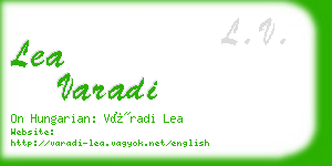 lea varadi business card